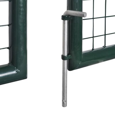 vidaXL Tvoros vartai, žali, 306x175cm, plienas