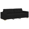 vidaXL Sofa 3 pcs Juoda 221 x 80 x 80 cm Lino mi&scaron;inio audinys