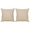 vidaXL Dvivietė sofa su pagalvėmis, kreminė, 140cm, audinys