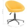 vidaXL Pasukama biuro kėdė, geltonos spalvos, audinys