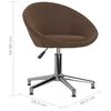 vidaXL Pasukamos valgomojo kėdės, 2vnt., rudos spalvos, audinys