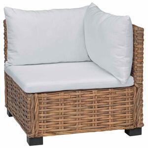 vidaXL Kampinė Sofa su Pagalvėmis GENDT Natūralus pintas Natūrali
