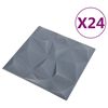 vidaXL Sienų plok&scaron;tės 24 pcs Diamond Pilkas 50 x 50 cm XPS Putplastis
