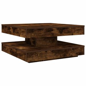 vidaXL Kavos staliukas, medienos, 70x70x34,5cm, 360 laipsnių pasukamas