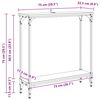 vidaXL Konsolinis stalas Amatininkų ąžuolas 75 x 22,5 x 75 cm