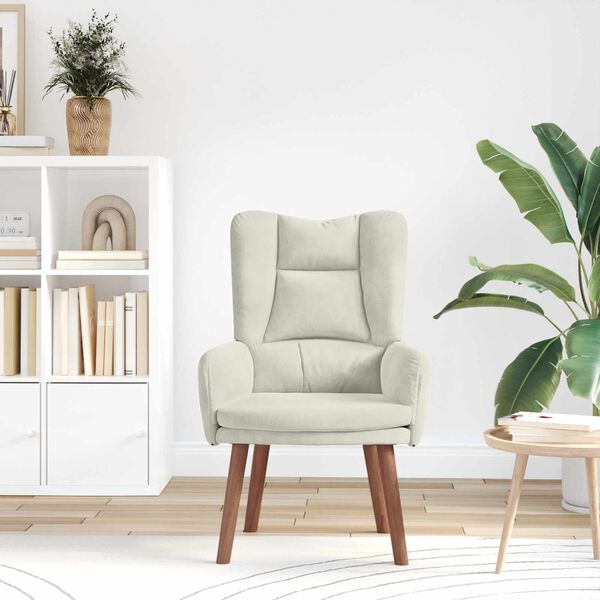 vidaXL krėslas Kreminė 63 x 67 x 94 cm Aksomas