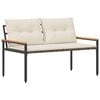 vidaXL Lauko suolas 2 -Seater 116 x 67,5 x 72 cm poliratanas