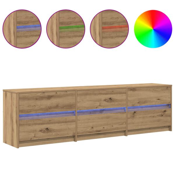 vidaXL TV vienetai 2 pcs Amatininkų ąžuolas 180 x 34 x 50 cm