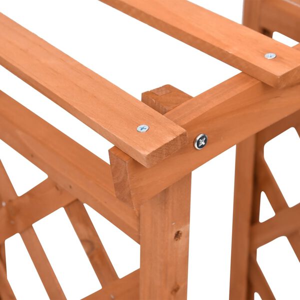 vidaXL Treliažas su vazonu ir arka, 49x39x117cm, eglės mediena