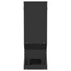 vidaXL Elnių &scaron;ėrykla Juoda 28 x 30 x 80 cm &Scaron;altai valcuita plienas