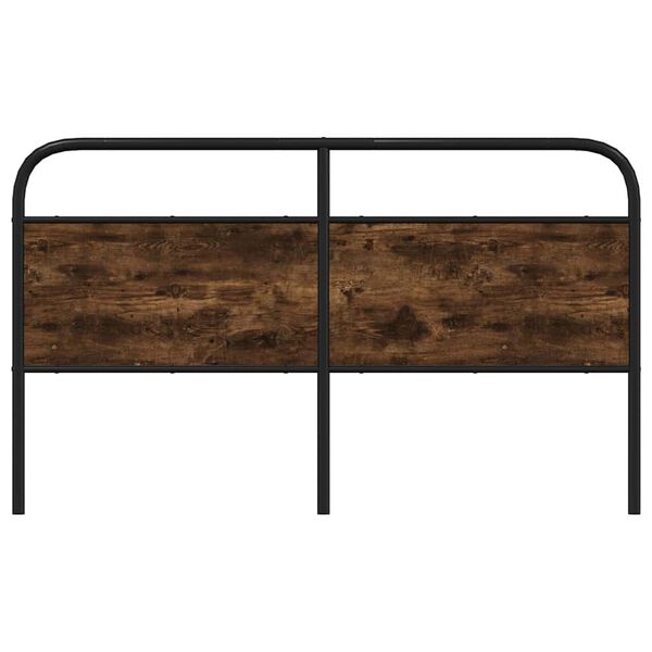 vidaXL Pakaitinis galvūgalis, dūminio ąžuolo spalvos, 150 cm, plienas ir mediena