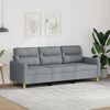 vidaXL Trivietė sofa, &scaron;viesiai pilkos spalvos, 180cm, audinys