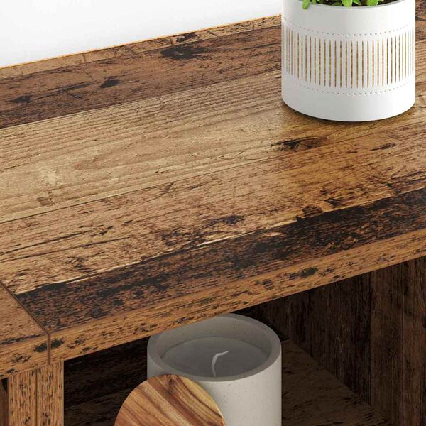 vidaXL &Scaron;oninės lentynos 2 pcs Senovinis medis 60 x 35 x 70 cm