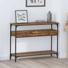 vidaXL Konsolinis stalas su lentyna Sena mediena 100 x 29 x 75 cm