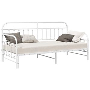 vidaXL Dienos lovos rėmas Balta 90 x 190 cm