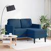 vidaXL 2-vietė sofa su L formos mėlynu 125 cm audiniu