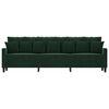 vidaXL Trivietė sofa, tamsiai žalios spalvos, 210cm, aksomas