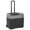 vidaXL &Scaron;altdėžė su ratukais ir rankena, juoda ir pilka, 40l, PP