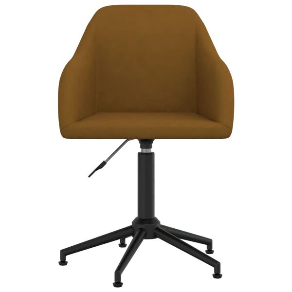 vidaXL Pasukamos valgomojo kėdės, 2vnt., rudos spalvos, aksomas