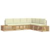 vidaXL Lauko sofos komplektas Balta 273 x 213,5 x 73 cm Poliesteris