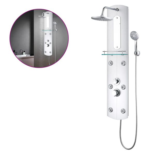 vidaXL Dušo panelė, 25x43x120cm, sidabrinės spalvos