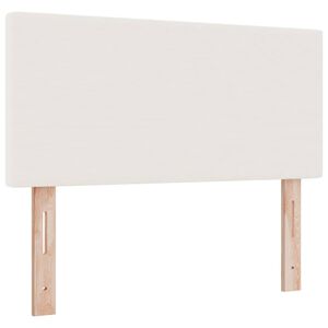 vidaXL Galvūgalis Kreminė 100 cm Kordūrinis audinys