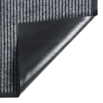 vidaXL Durų kilimėlis, pilkos spalvos, 40x60cm, dryžuotas