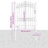 vidaXL Tvoros vartai Emmen su smaigaliais, plienas, 103x134,5 cm, juodi