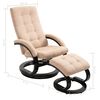 vidaXL Atlo&scaron;iamas krėslas su pakoja, kreminės sp., zom&scaron;a