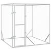 vidaXL Lauko voljeras &scaron;unims, sidabrinis, 2x2x2m, plienas
