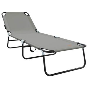 vidaXL Sulankstomas gultas Pilka 188 x 57 x 86,5 cm Poliesteris