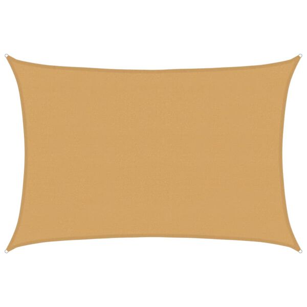 vidaXL Burė nuo saulės, smėlio, 4x6m, HDPE, 160g/m&sup2;, stačiakampė