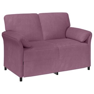 vidaXL Dvita&scaron;kė sofa Violetinė 138 x 83 x 95 cm Aksomas