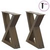 vidaXL Kavos staliuko kojelės, 2 vnt., natūralus plienas, 30x(30-31,3) cm, plienas