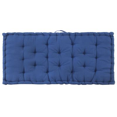 vidaXL Paletės/grindų pagalvėlė, šviesi mėlyna, 120x80x10cm, medvilnė