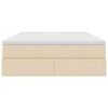vidaXL Lova su daiktų laikymo vieta ir čiužiniu Kreminė 140 x 200 cm