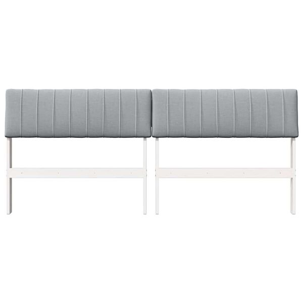 vidaXL Apmu&scaron;ta lovos galvūgalis &Scaron;viesiai pilka 180 cm