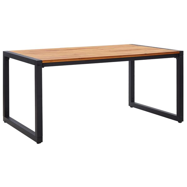 vidaXL Sodo valgomojo baldų komplektas, 5 dalių, pilkos spalvos