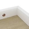 vidaXL Loggia Sieninės lentynos, 2vnt., ąžuolo/baltos, 40x15x4cm, MDF