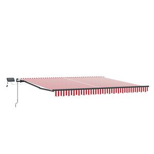 vidaXL I&scaron;traukiama markizė Raudona ir balta 450 &times; 300 cm