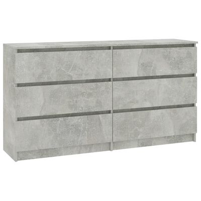 vidaXL Šoninė spintelė, betono pilkos spalvos, 140x35x76 cm, MDP