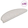 vidaXL Laiptų kilimėliai Lipni Sisal-Look 30 vnt 65x21x4 cm Platina