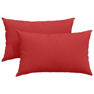 vidaXL Sofa Pagalvės 2 vnt. audinys Raudona 50 x 30 cm