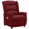 vidaXL Elektrinis masažinis krėslas, raudonojo vyno spalvos, audinys