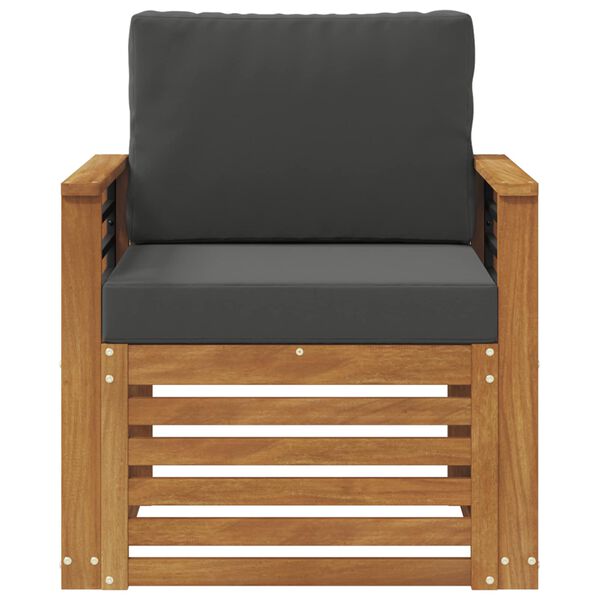 vidaXL Lauko sofos komplektas su pagalve Natūrali 71 x 63 x 73 cm