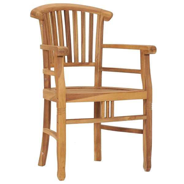 vidaXL Sodo valgomojo baldų komplektas, 7 dalių, tikmedžio masyvas