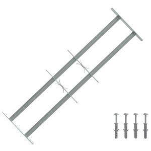 vidaXL Langų saugos grotelės su 2 skersiniais 3 pcs 630-1140 mm