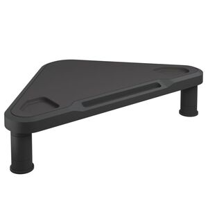 vidaXL Kampinis monitoriaus stovas, juodos spalvos, 49x28x10,5cm