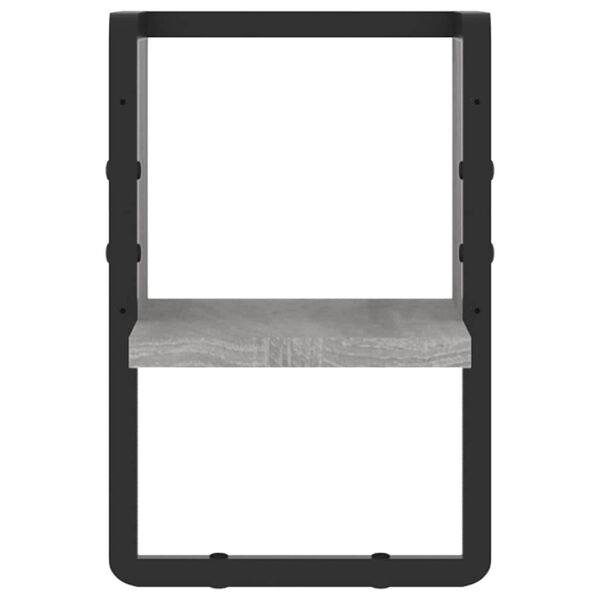 vidaXL Sieninė lentyna su skersiniu, pilkos ąžuolo spalvos, 20x25x30cm