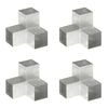 vidaXL Stulpų sujungimai, 4vnt., 101x101mm, metalas, Y formos